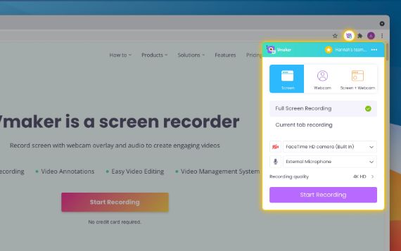 Once you are done, click on the extension on the browser to open